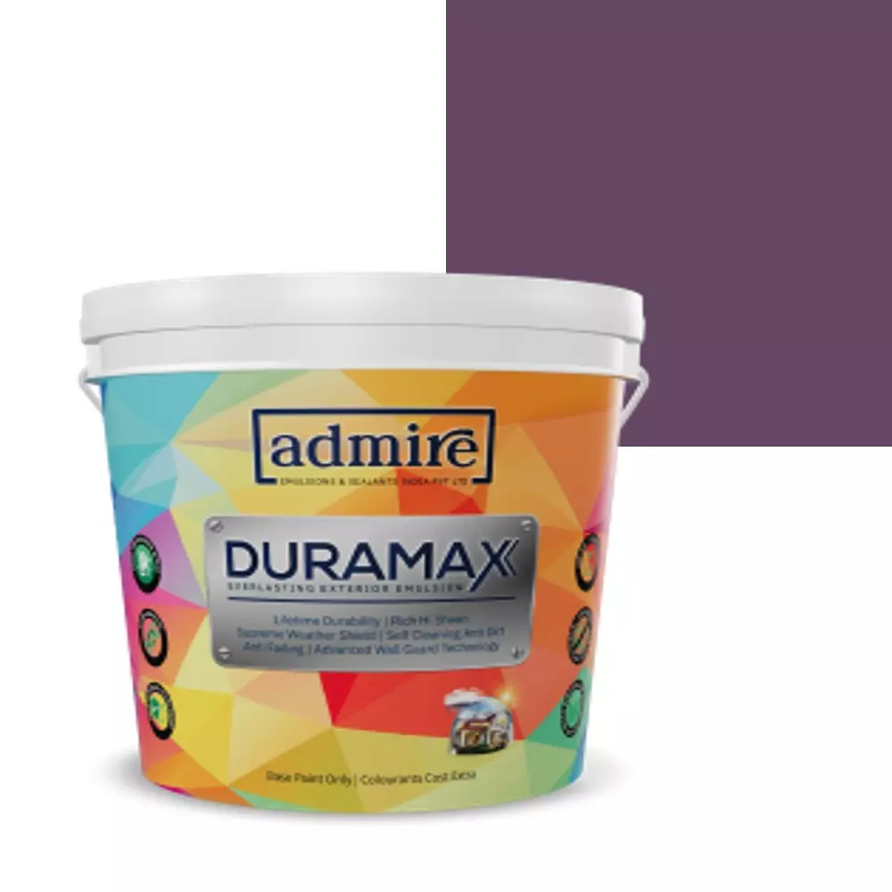 ADMIRE PAINTS DURAMAX Exterior Emulsion Paint 1 L Capacity Purple Galaxy-N