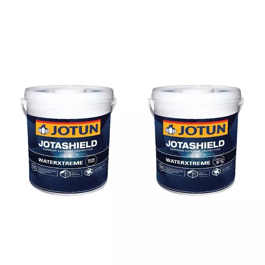 Jotun 20 L Jotashield WaterXtreme Exterior Paint Topcoat + Basecoat Ultimate UV Protection & Long-Lasting  White (Pack of 2)