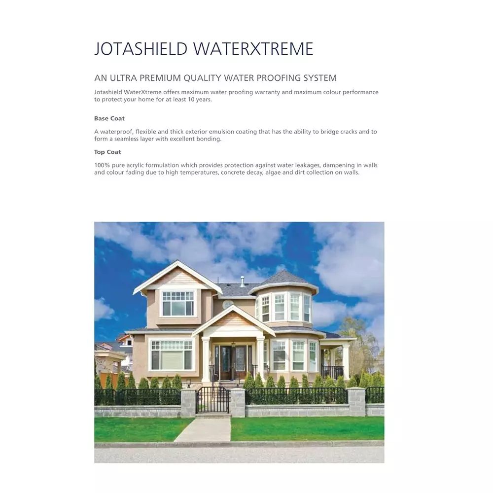 Jotun 20 L Jotashield WaterXtreme Exterior Paint Topcoat + Basecoat Ultimate UV Protection & Long-Lasting  White (Pack of 2)