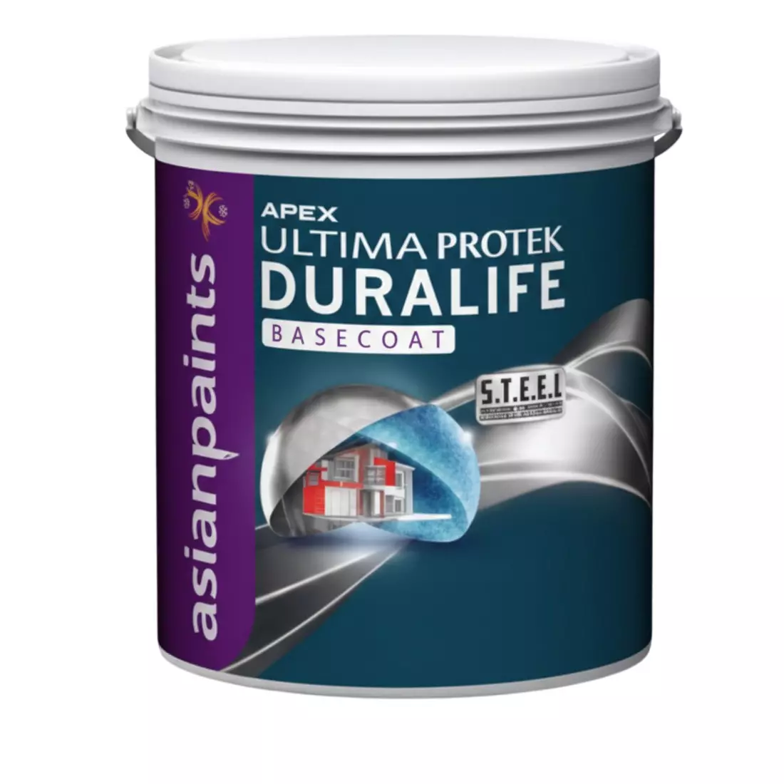 Asian Paints Apex Ultima Durolife Base Coat Exterior Paints White Liquid Form 4 L Capacity Smooth Finish for Exterior Walls