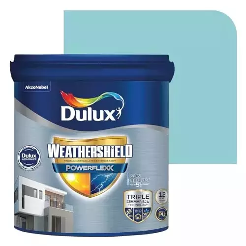 Dulux Weathershield Powerflexx Exterior Emulsion Paint Lake Blue 4 L