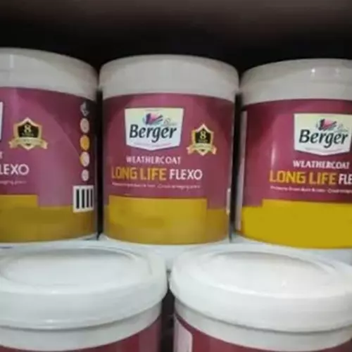 Berger Weathercoat Longlife Flexo 20 L White Exterior Emulsion, 0B9