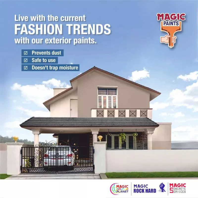 Magic Paints 1008 Anti-fungal & Anti-Algae MAGIC CEM Plus Cement Paint 10 Kg, Light Olive