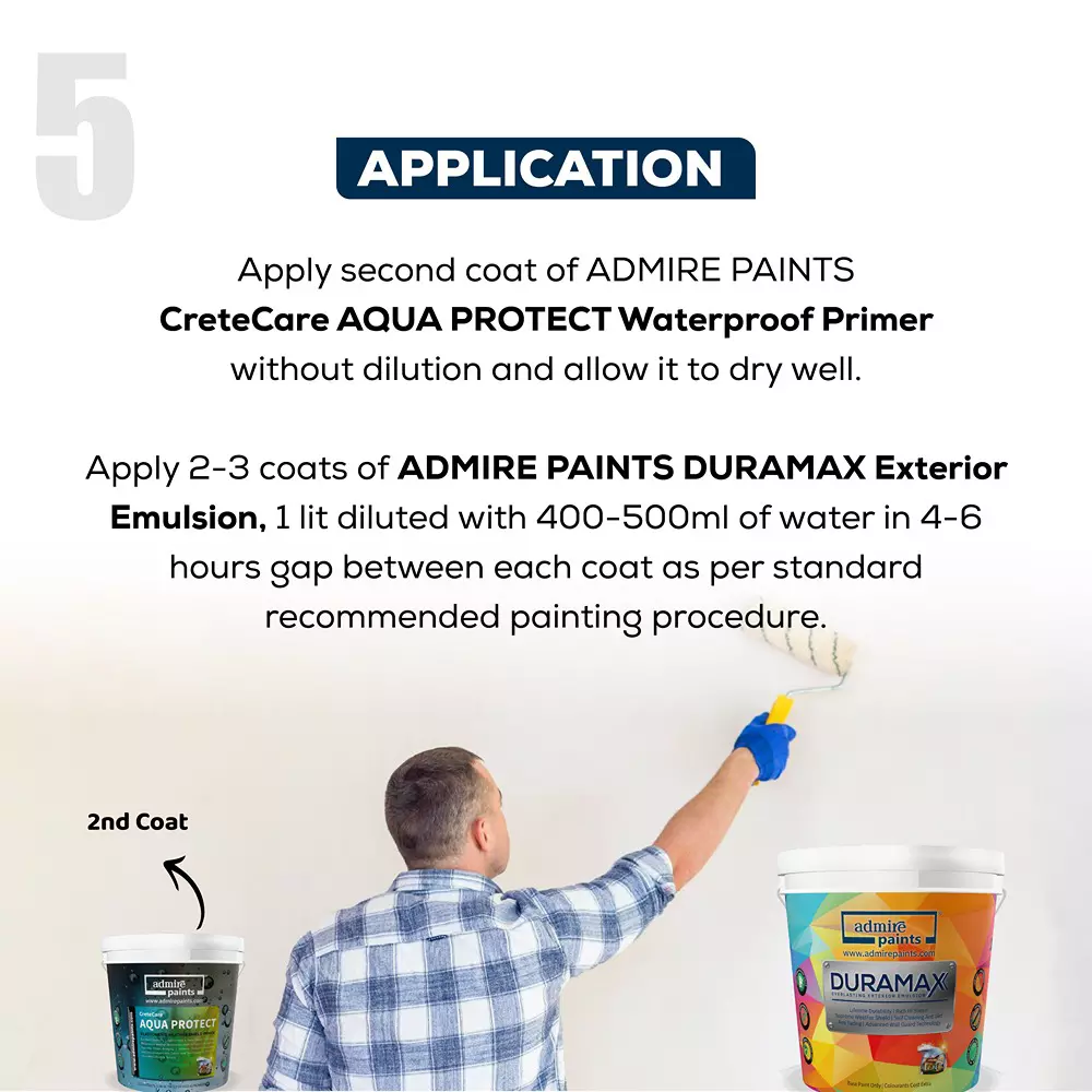 ADMIRE PAINTS DURAMAX Exterior Emulsion Paint 10 L Capacity Blue Bay