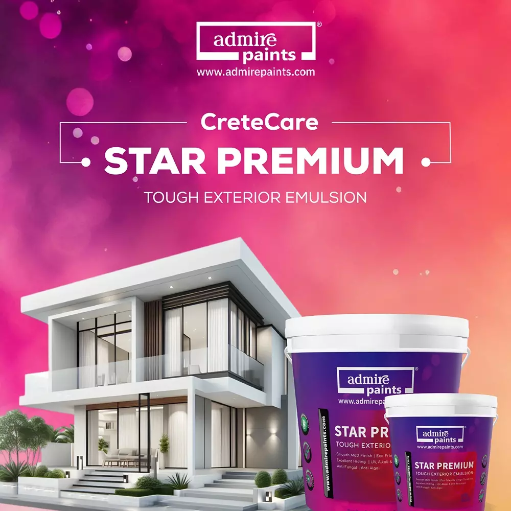 ADMIRE PAINTS STAR PREMIUM Exterior Acrylic Emulsion 20 L Capacity Tropics