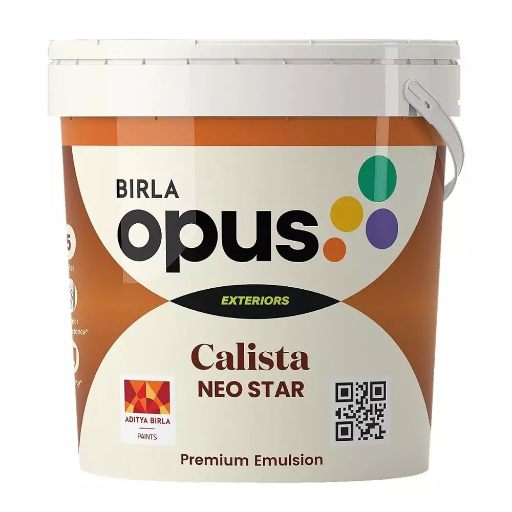 Birla Opus Calista Neo Star Exterior Paint 10 L ‎50 Sq.ft/L Coverage Area, White