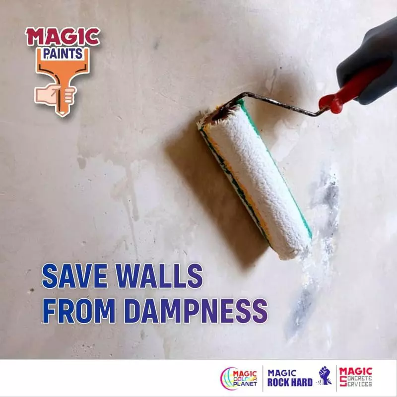 Magic Paints 1008 Anti-fungal & Anti-Algae MAGIC CEM Plus Cement Paint 10 Kg, Mid Cream