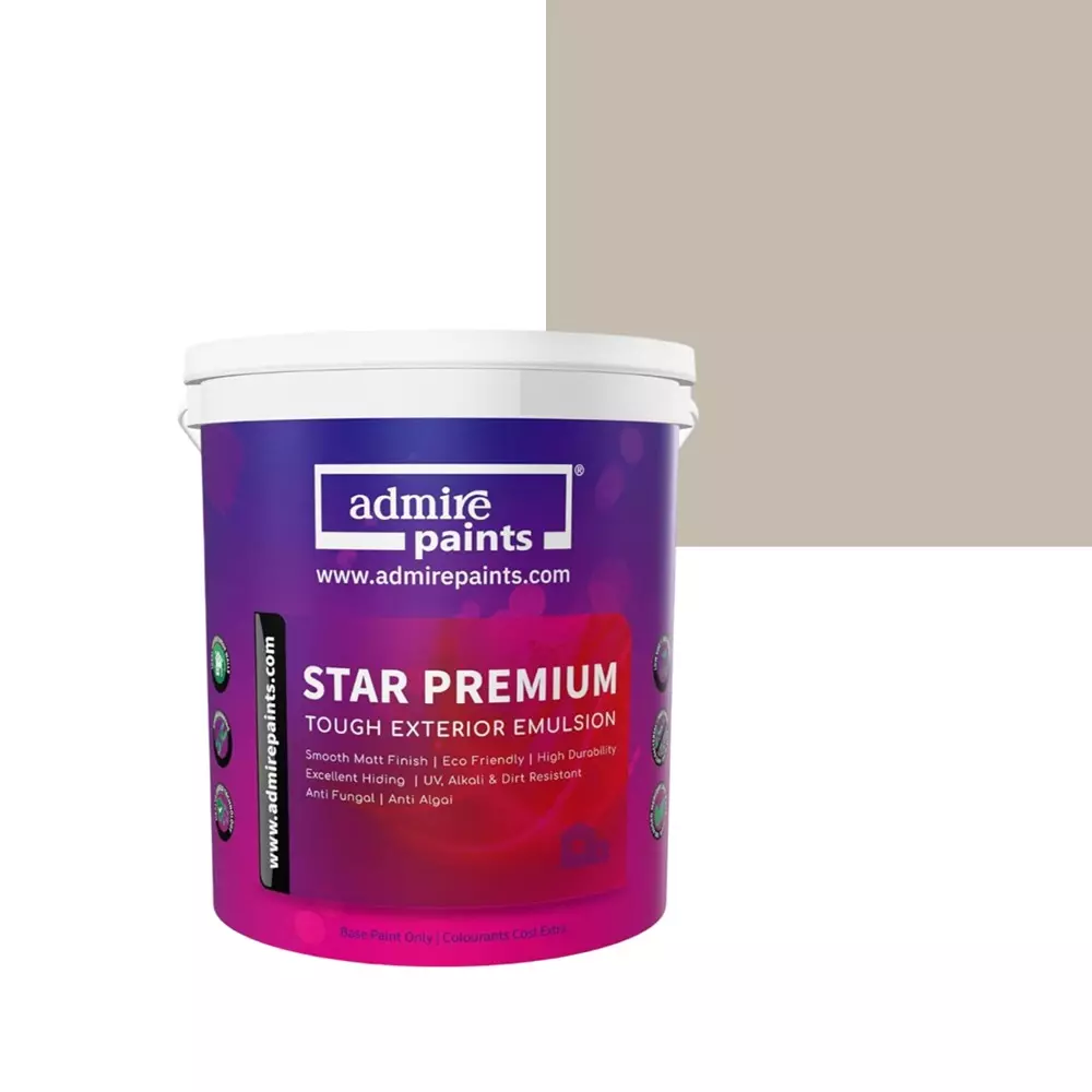 ADMIRE PAINTS STAR PREMIUM Exterior Acrylic Emulsion 4 L Capacity Oyster Grey