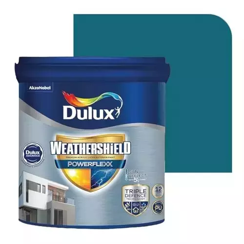Dulux Weathershield Powerflexx Exterior Emulsion Paint Middy Blue 10 L