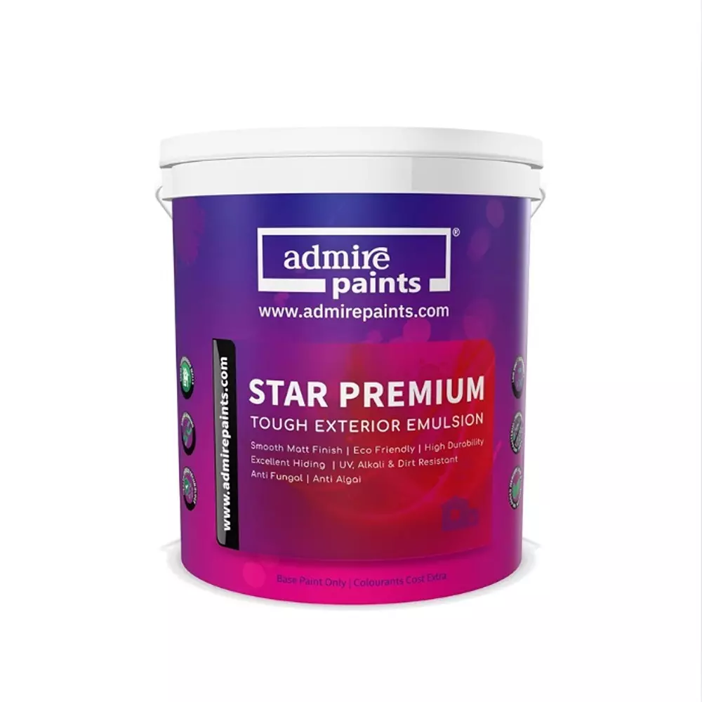 ADMIRE PAINTS STAR PREMIUM Exterior Acrylic Emulsion 4 L Capacity White