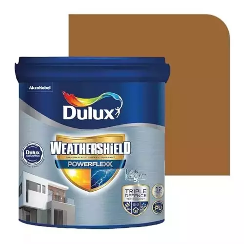 Dulux Weathershield Powerflexx Exterior Emulsion Paint Deep Ochre 10 L