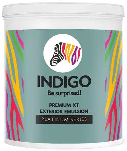 Indigo Platinum Series 10 L Premium Exterior Emulsion Paint Super White, INDIGO00333