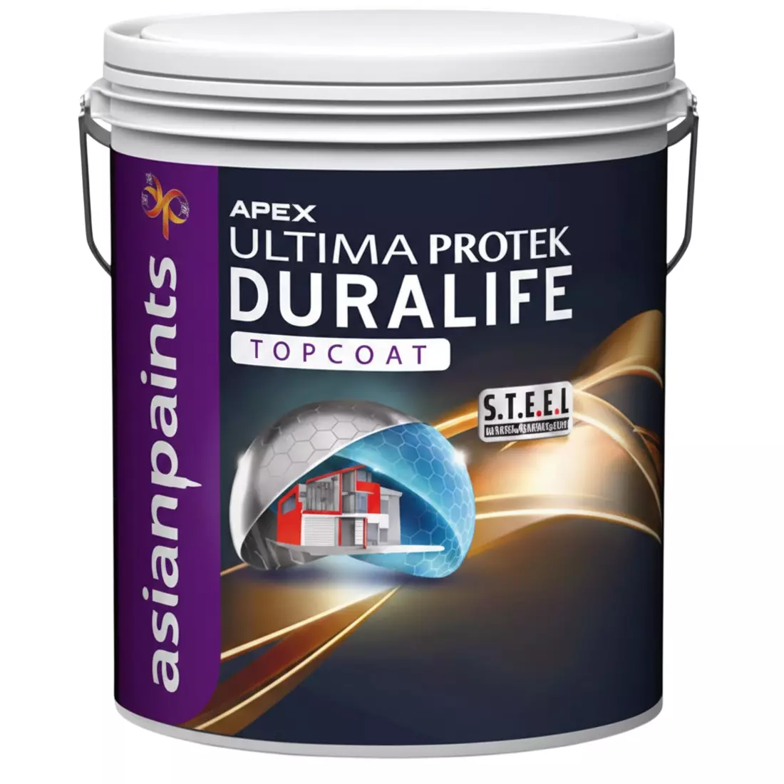 Asian Paints Apex Ultima Durolife DR1 Base Exterior Paints White Liquid Form 10 L Capacity Smooth Finish for Exterior Walls