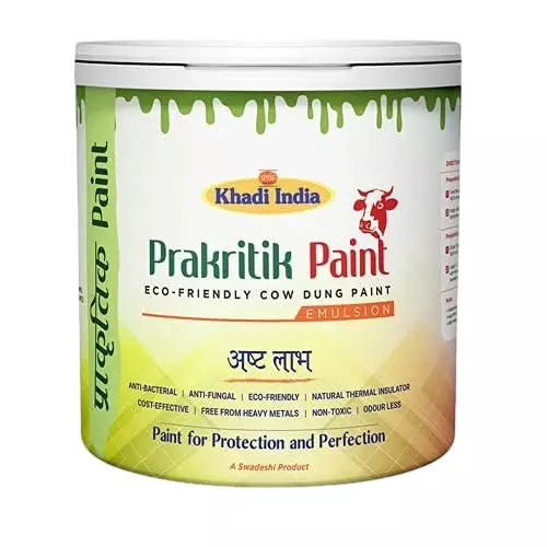 Khadi India Prakritik Emulsion Paint Exterior White 1 L, MGP-CDP