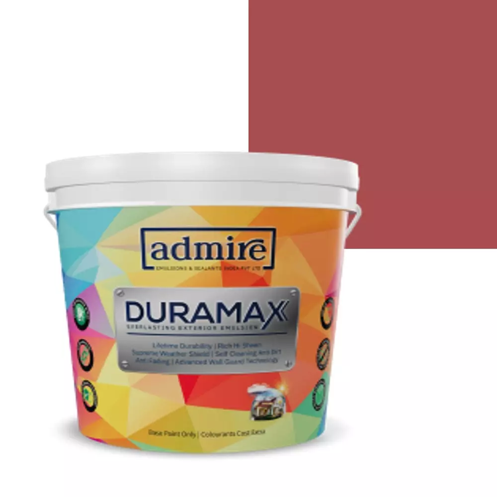 ADMIRE PAINTS DURAMAX Exterior Emulsion Paint 10 L Capacity Ketchup Red-N