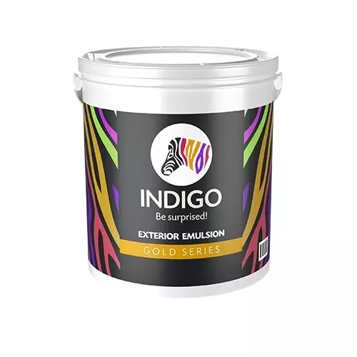 Indigo Gold Series 10 L Exterior Emulsion Paint Brilliant White, INDIGO00530