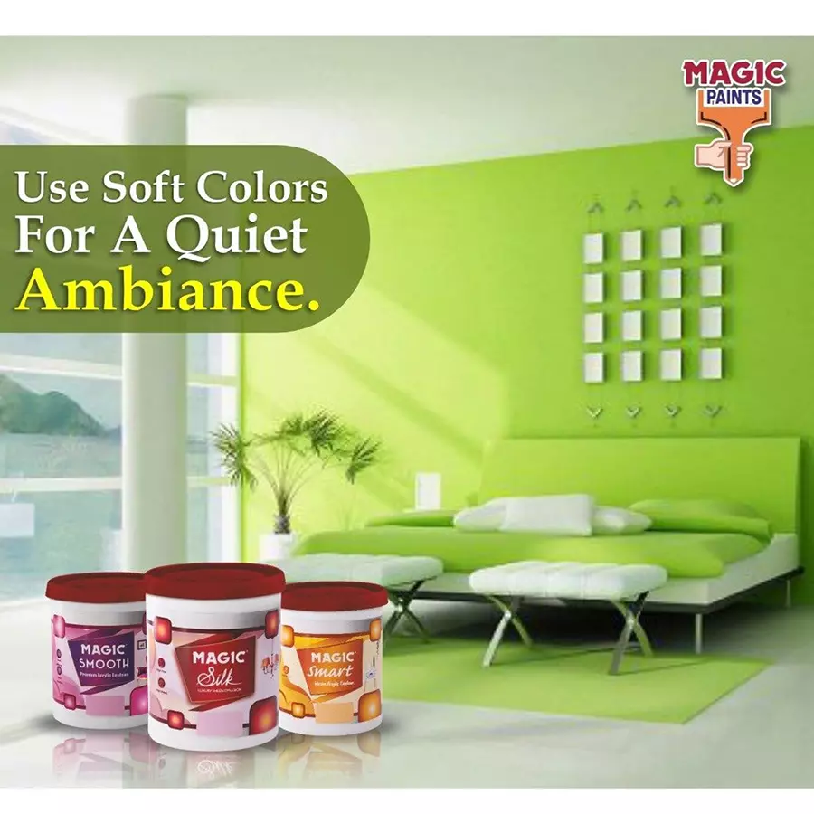Magic Paints Series GLOMOR Interior Acrylic Emulsion Paint Capacity 1 L ‎Mango Dust