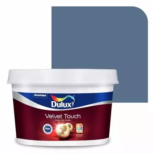 Dulux Velvet Touch Pearl Glo Interior Emulsion Paint Blue Waltz 200 ml
