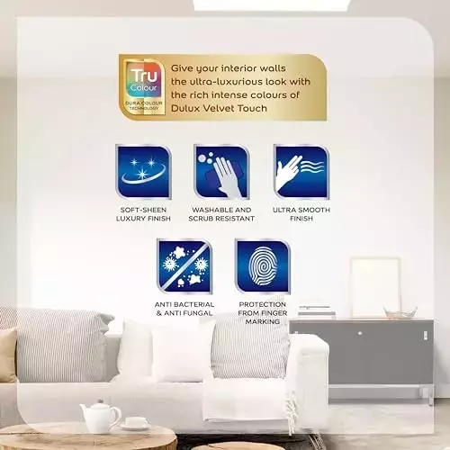 Dulux Velvet Touch Pearl Glo Interior Emulsion Paint Blue Waltz 200 ml