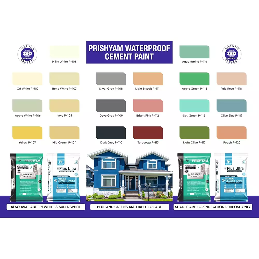 Prishyam Cement Paint White Matt Finish, PCP - 20 kg