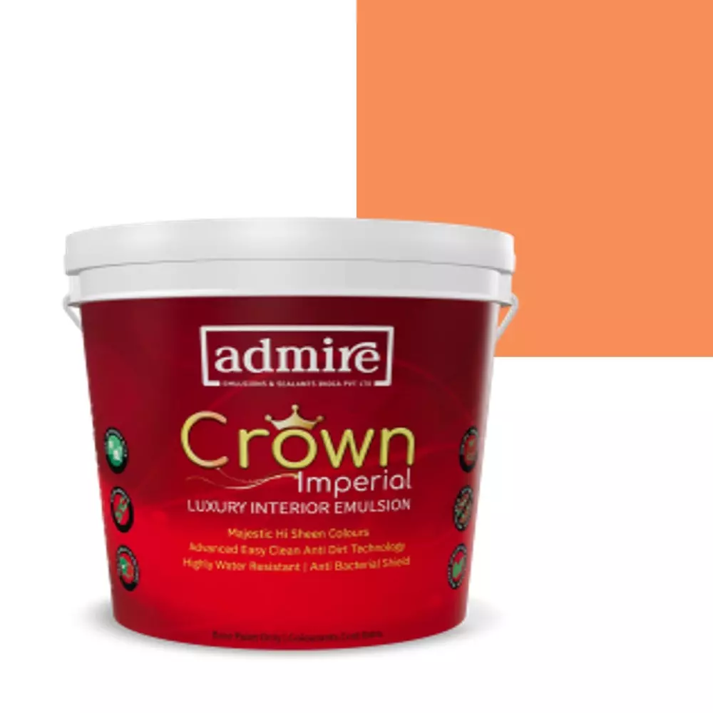 ADMIRE PAINTS CROWN IMPERIAL Luxury Interior Emulsion 1 L Capacity Vivid Orange