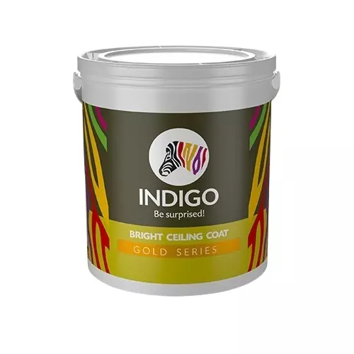 Indigo Gold Series 20 L Bright Ceiling Coat Interior Emulsion Paint Brilliant White, INDIGO00279