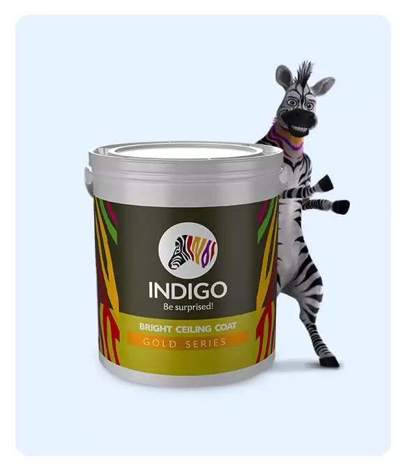 Indigo Gold Series 20 L Bright Ceiling Coat Interior Emulsion Paint Brilliant White, INDIGO00279