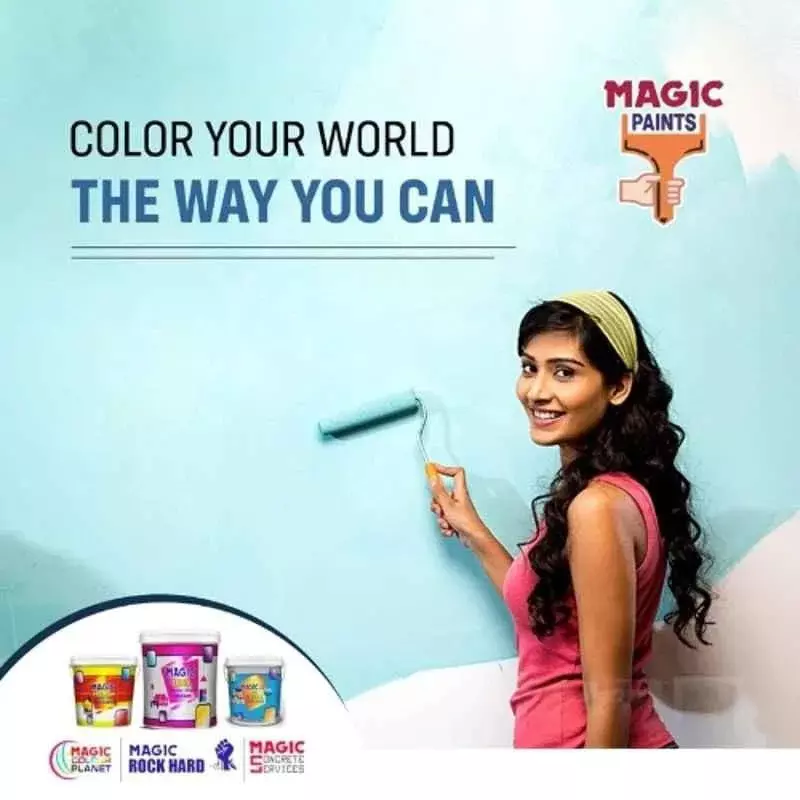 Magic Paints 2201 Ajooba Series 2 Kg Light Green Matte Finish Acrylic Distemper Paint