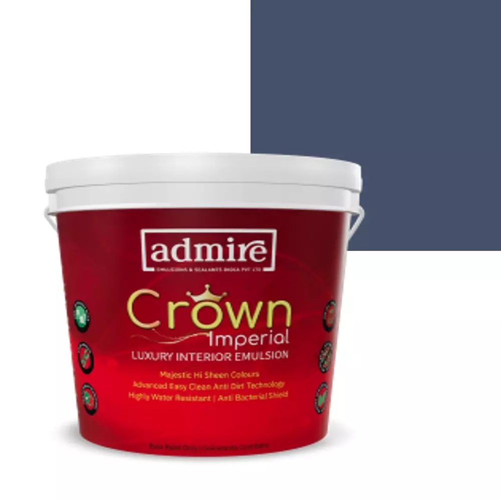 ADMIRE PAINTS CROWN IMPERIAL Luxury Interior Emulsion 1 L Capacity Ganges Midnight-N