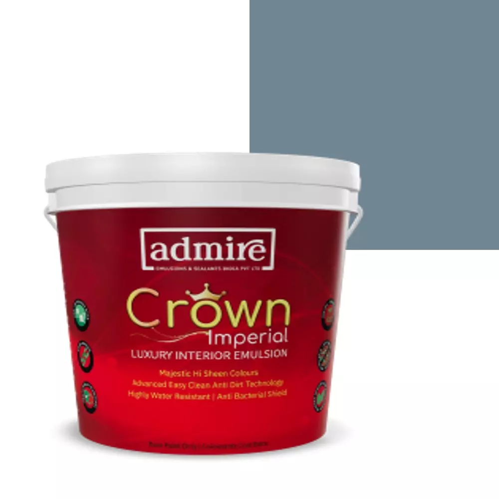 ADMIRE PAINTS CROWN IMPERIAL Luxury Interior Emulsion 10 L Capacity Smoke Grey