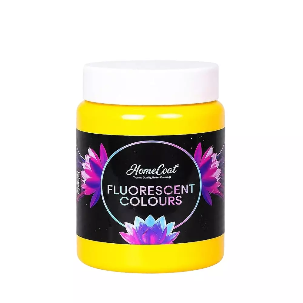 WinnerOne HomeCoat Fluorescent Colour Sunrise Yellow 500 ml Capacity, FC203 (Pack of 2 Pcs)