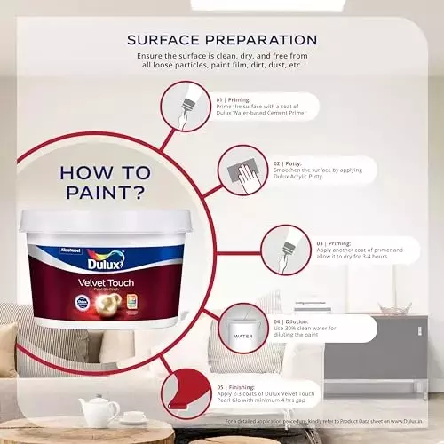Dulux Velvet Touch Pearl Glo Interior Emulsion Paint Blade 200 ml