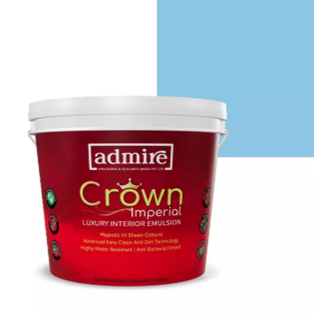 ADMIRE PAINTS CROWN IMPERIAL Luxury Interior Emulsion 1 L Capacity Blue Bay
