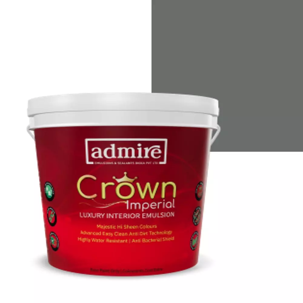 ADMIRE PAINTS CROWN IMPERIAL Luxury Interior Emulsion 1 L Capacity Graphite Grey-N