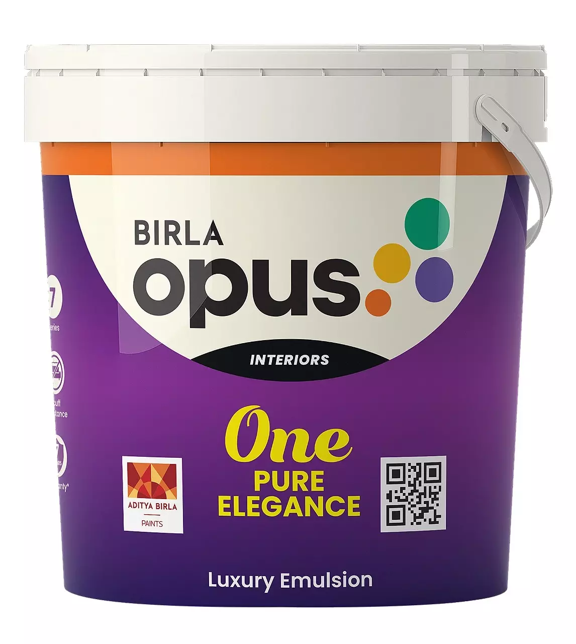 Birla Opus One Pure Elegance 20 L White Emulsion Paint For Interior Walls, 941001