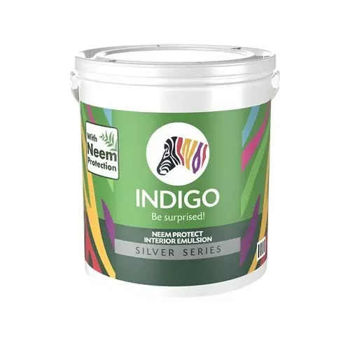 Indigo Silver Series 4 L Neem Protect Interior Emulsion Paint White, INDIGO00673