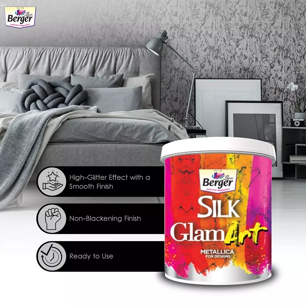 berger-silk-1-l-glamart-metallica-emulsion-paint-silver-color-with-glossy-finish-and-130-150-sq-ftlcoat-coverage
