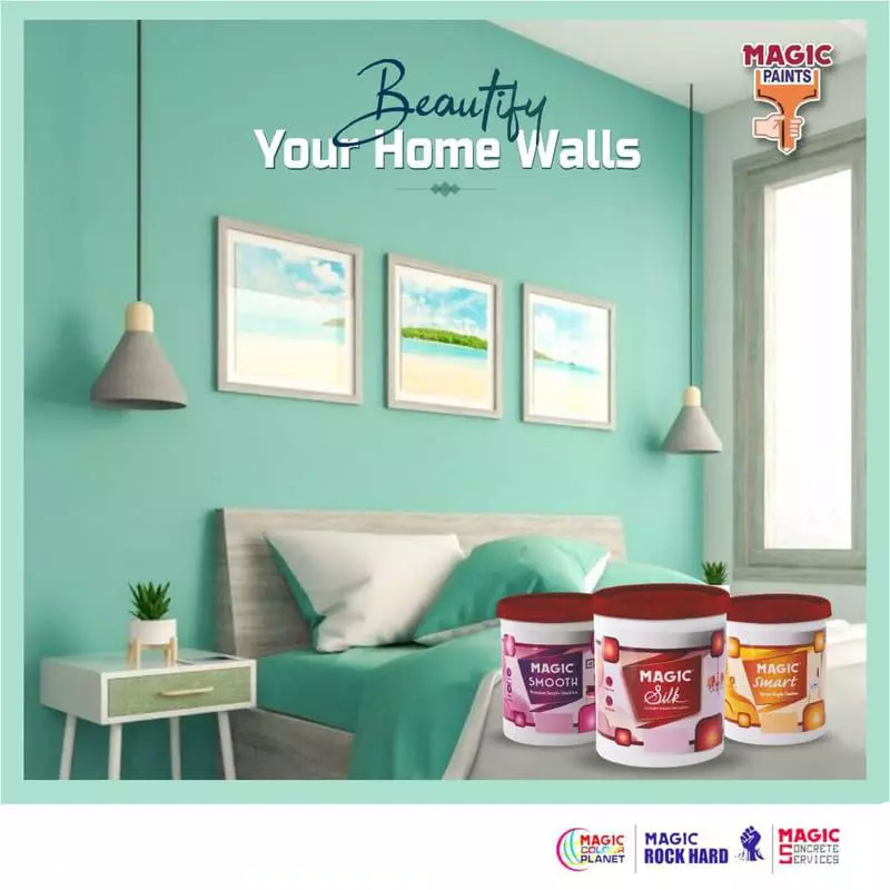 Magic Paints Series Magic Smart Interior Acrylic Emulsion Paint Capacity ‎4 L ‎Mango Dust