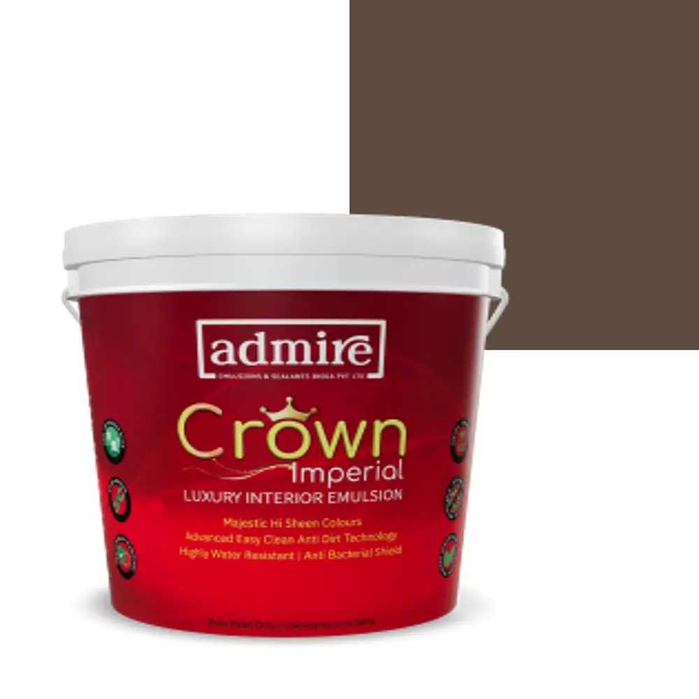 ADMIRE PAINTS CROWN IMPERIAL Luxury Interior Emulsion 10 L Capacity Dark Kaapi-N