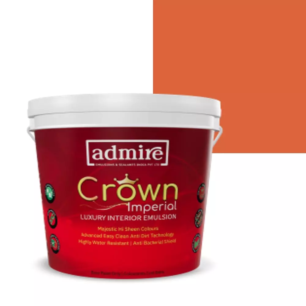 ADMIRE PAINTS CROWN IMPERIAL Luxury Interior Emulsion 1 L Capacity Orange Tango