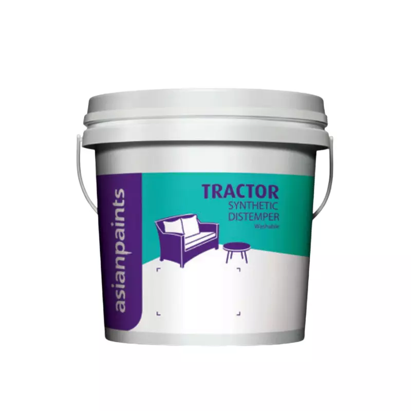 Asian Paints Tractor Synthetic Distemper 2 Kg Fire Red, 0014
