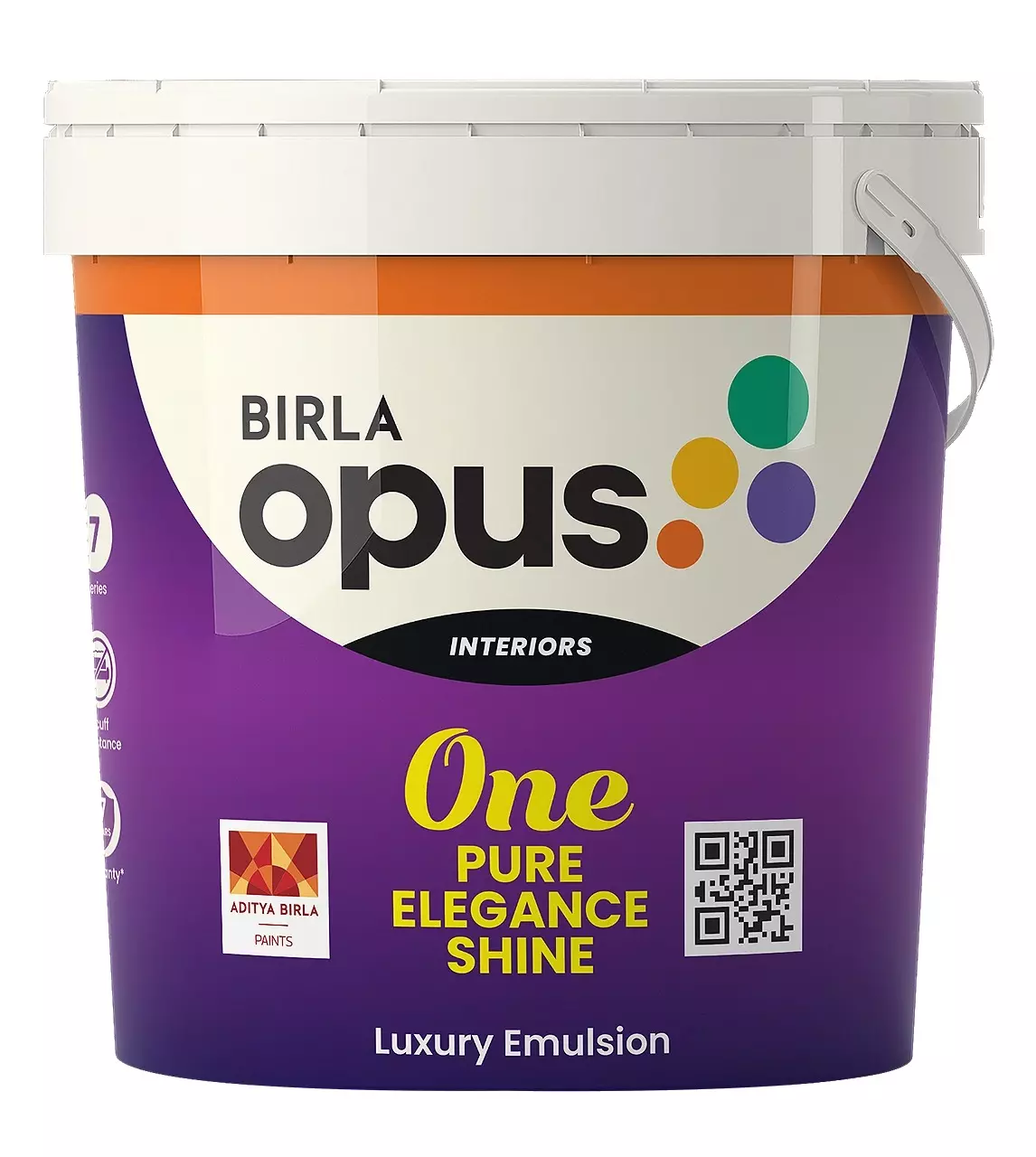 Birla Opus One Pure Elegance Shine 3.6 L Organic Yellow Emulsion Paint For Interior Walls, 941002