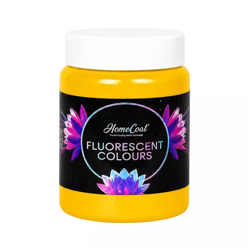 WinnerOne HomeCoat Fluorescent Colour Golden Yellow 100 ml Capacity, FC202 (Pack of 3 Pcs)
