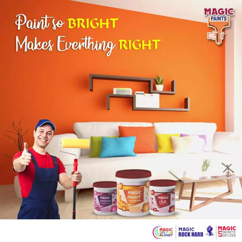 Magic Paints Series Magic Smart Interior Acrylic Emulsion Paint Capacity 1 L ‎Jolly Holly