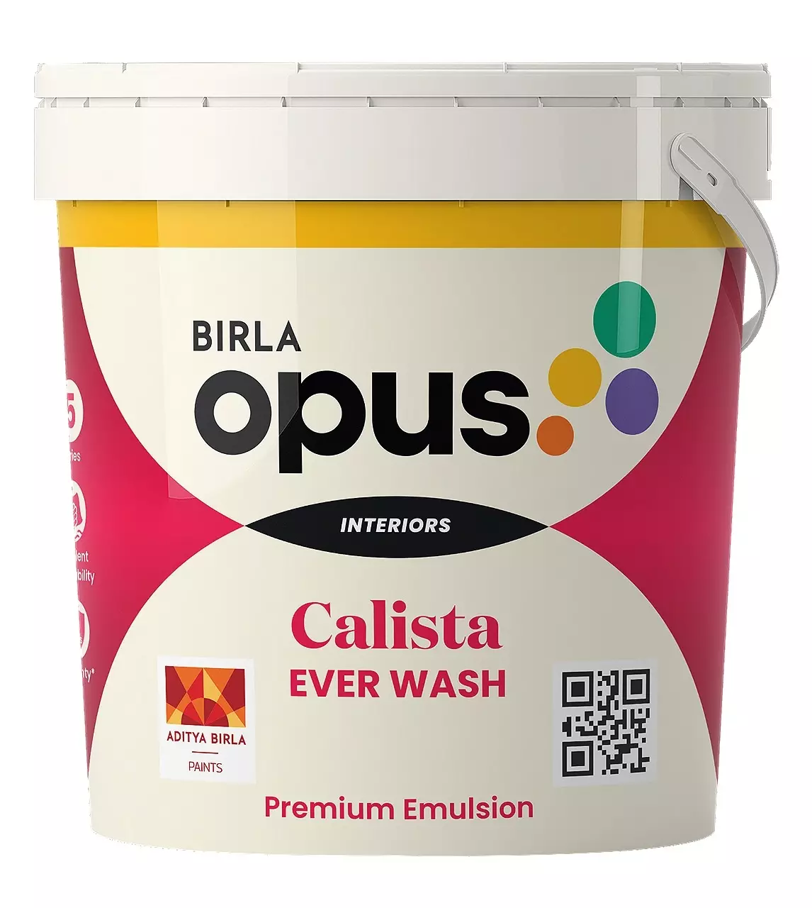 Birla Opus Calista Ever Wash 3.6 L Organic Red Emulsion Paint For Interior Walls, 942002