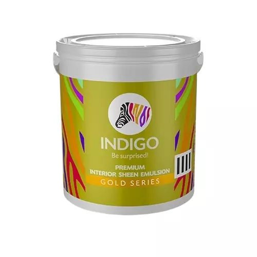 Indigo Gold Series 20 L Premium Interior Sheen Emulsion Paint White, INDIGO00589