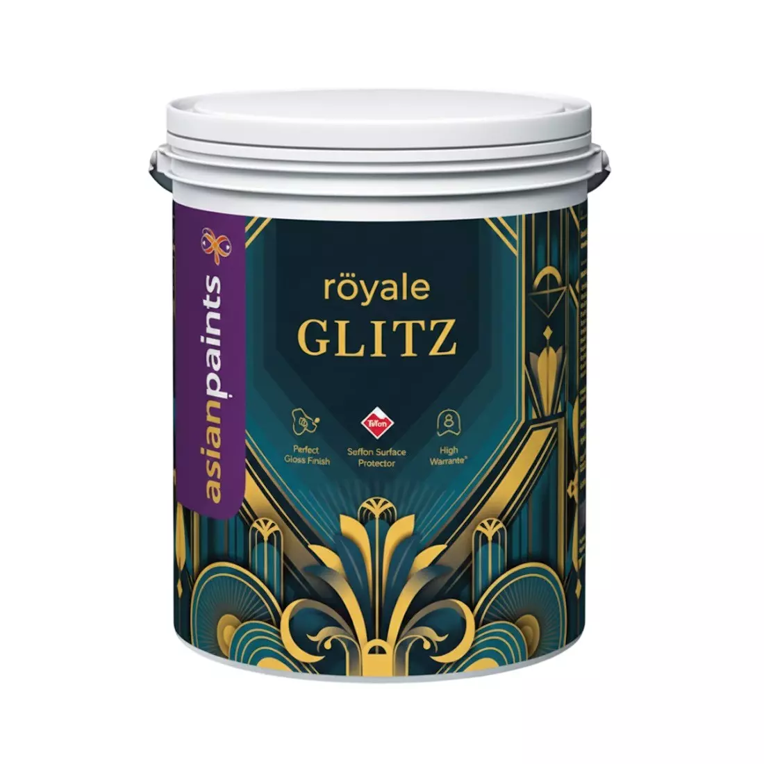 Asian Paints Royale Glitz Interior Paints White Liquid Form 20 L Capacity Smooth Finish for Interior Walls