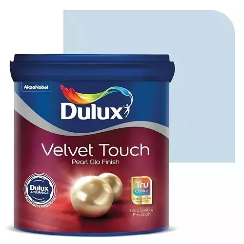 Dulux Velvet Touch Pearl Glo Interior Emulsion Paint Baby Blue 4 L