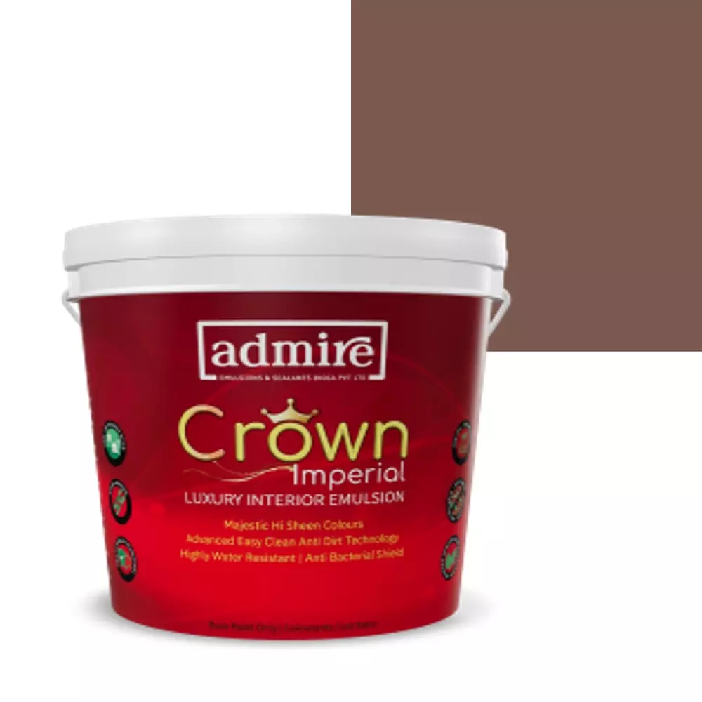 ADMIRE PAINTS CROWN IMPERIAL Luxury Interior Emulsion 10 L Capacity Walnut Bark-N