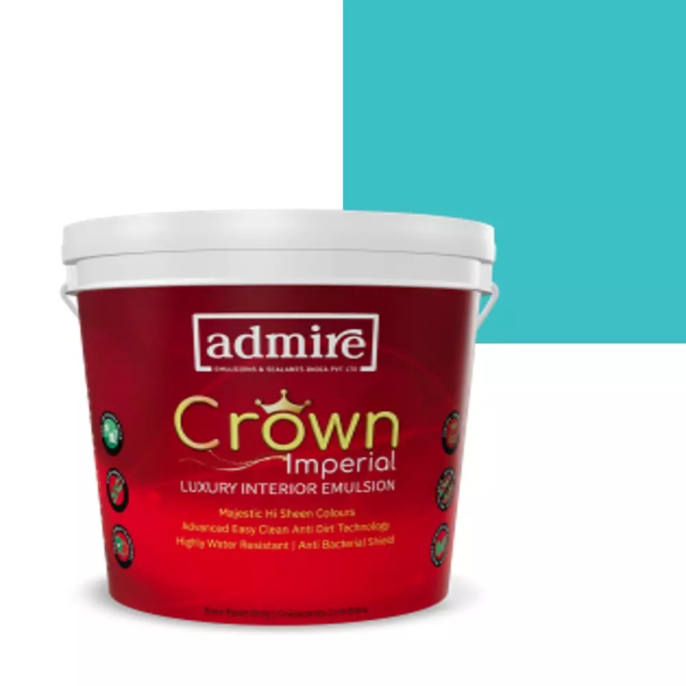 ADMIRE PAINTS CROWN IMPERIAL Luxury Interior Emulsion 10 L Capacity Serene Cyan-N